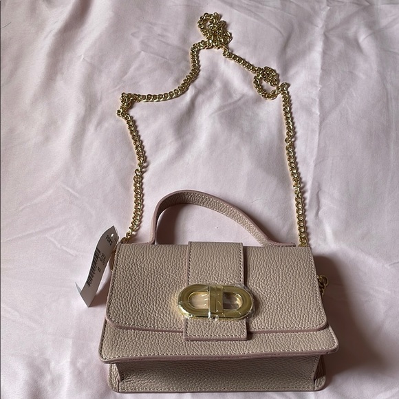 Bags | Elegant Cream Designer Chain Bag | Poshmark